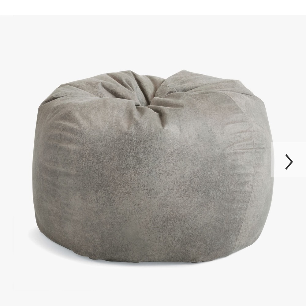 Textured Faux-Suede Storm Bean Bag Chair Slipcover